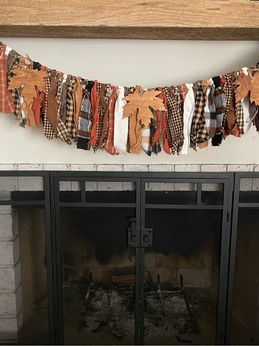 Fall Rag Tie Garland New!